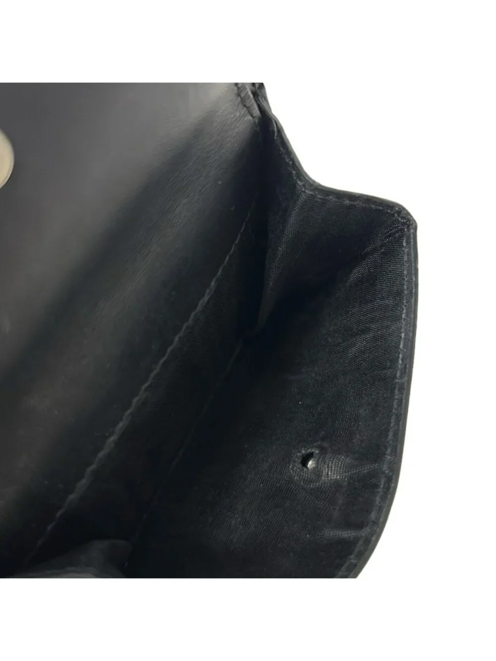 Fendi Bifold Wallet Zucca Pattern Gray Black Dark Yellow Leather